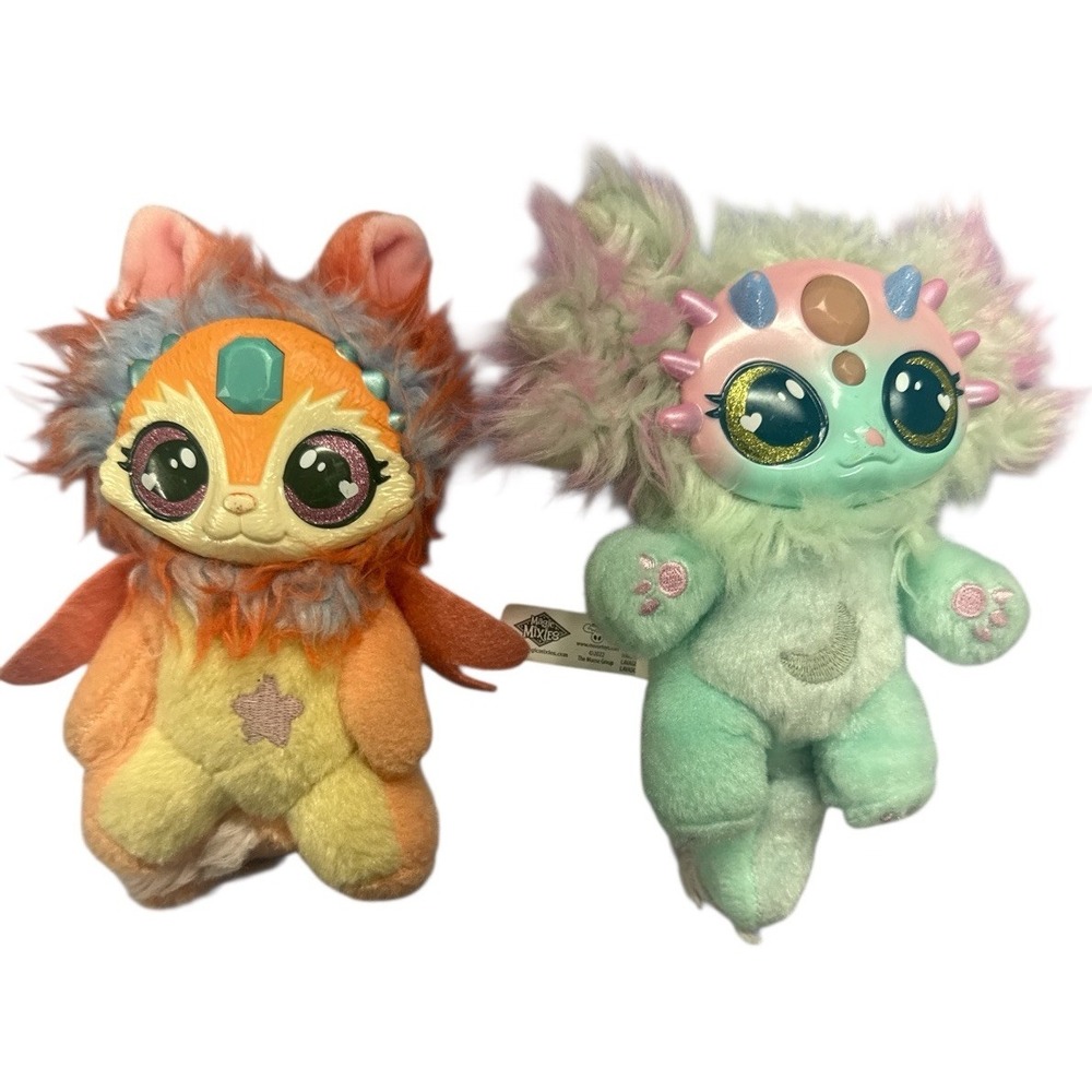 Magic mixes Plush Lot Of 2 Moose Toys Fantasy Creatures Stuffed Animals Cute